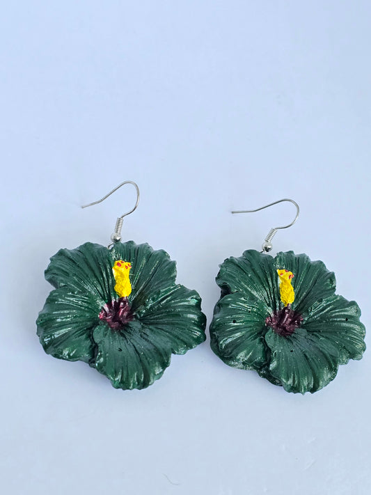 Amapolas Grandes Verde Plata